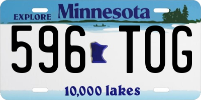 MN license plate 596TOG