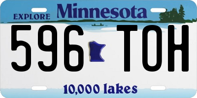 MN license plate 596TOH