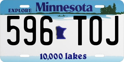 MN license plate 596TOJ