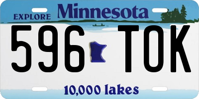MN license plate 596TOK