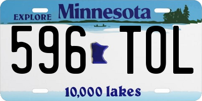MN license plate 596TOL