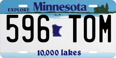 MN license plate 596TOM