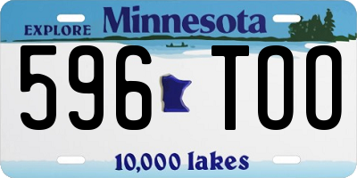 MN license plate 596TOO