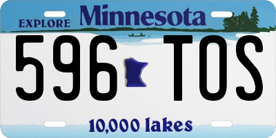 MN license plate 596TOS