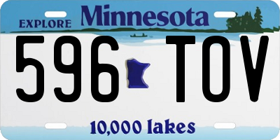 MN license plate 596TOV