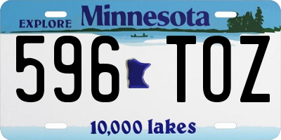 MN license plate 596TOZ