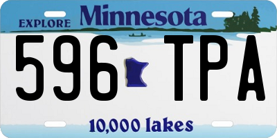 MN license plate 596TPA