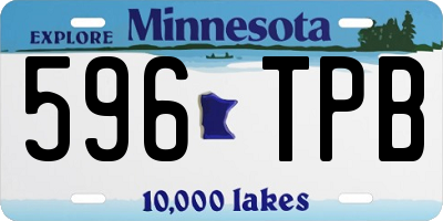 MN license plate 596TPB