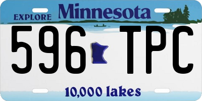 MN license plate 596TPC