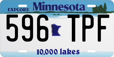 MN license plate 596TPF