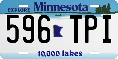 MN license plate 596TPI