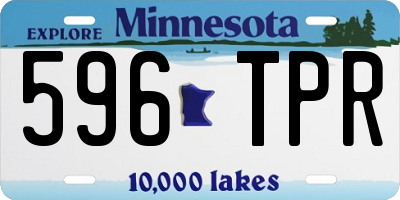 MN license plate 596TPR