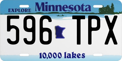 MN license plate 596TPX