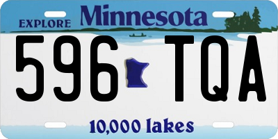 MN license plate 596TQA