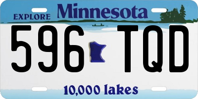 MN license plate 596TQD