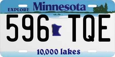 MN license plate 596TQE