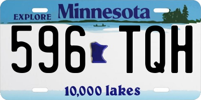 MN license plate 596TQH