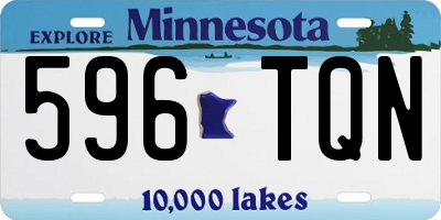 MN license plate 596TQN