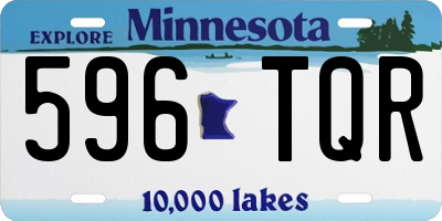 MN license plate 596TQR