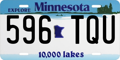 MN license plate 596TQU