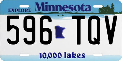 MN license plate 596TQV