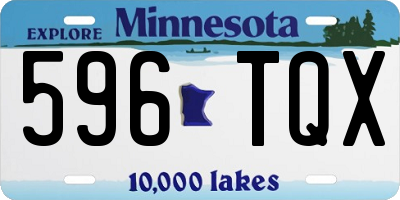 MN license plate 596TQX