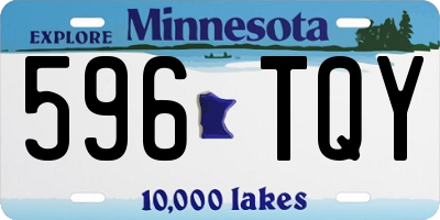 MN license plate 596TQY