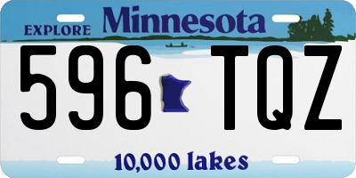 MN license plate 596TQZ