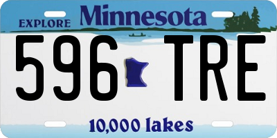 MN license plate 596TRE