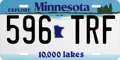 MN license plate 596TRF