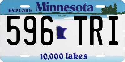MN license plate 596TRI