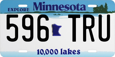 MN license plate 596TRU