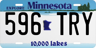 MN license plate 596TRY