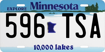 MN license plate 596TSA