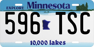 MN license plate 596TSC