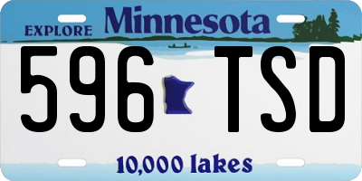 MN license plate 596TSD