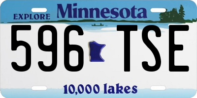 MN license plate 596TSE