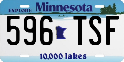 MN license plate 596TSF