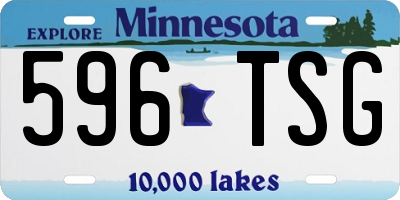 MN license plate 596TSG