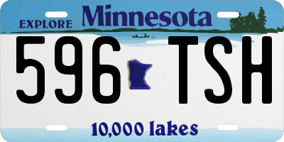 MN license plate 596TSH