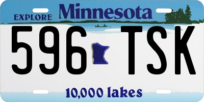 MN license plate 596TSK