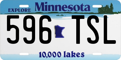 MN license plate 596TSL