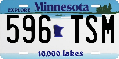 MN license plate 596TSM