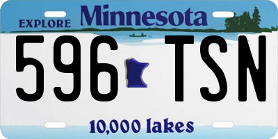 MN license plate 596TSN