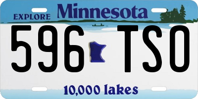 MN license plate 596TSO