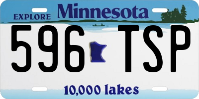 MN license plate 596TSP