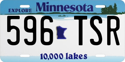 MN license plate 596TSR