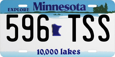MN license plate 596TSS