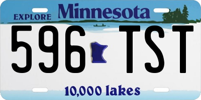 MN license plate 596TST