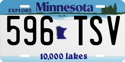 MN license plate 596TSV